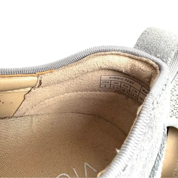 Vionic Kimmie Perforated Gray Suede Slip On Sneakers Shoes Women’s 8 Orthopedic - Picture 7 of 7